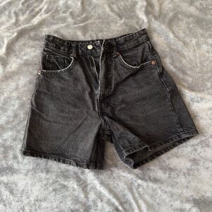 Zara Black Denim Shorts – Size S – High Waisted